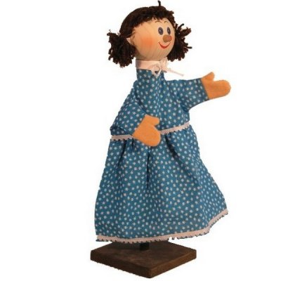 Maňuška s drevenou hlavou Marienka, 35 cm