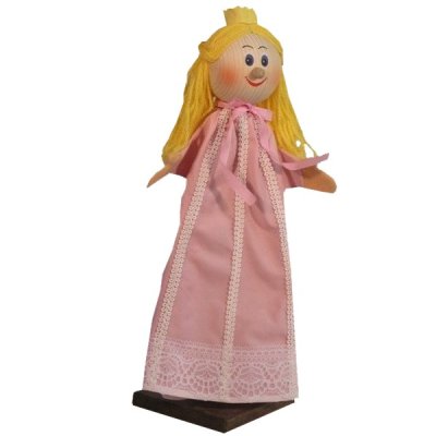 Maňuška s drevenou hlavou Princezná, 35 cm