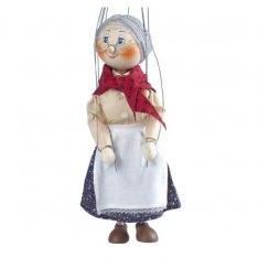 Drevená marioneta Babička, 35 cm