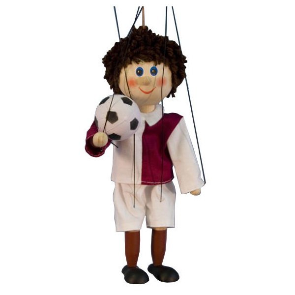 Drevená marioneta Futbalista, 20 cm