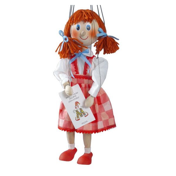 Drevená marioneta Marienka, 35 cm