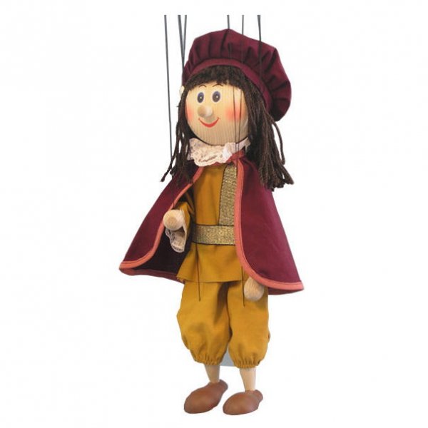 Drevená marioneta Princ, 35 cm