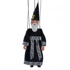 Sádrová marioneta Černokňažník, 20 cm