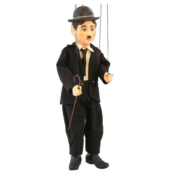 Sádrová marioneta Chaplin, 35 cm