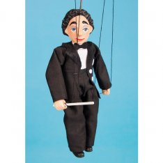 Sádrová marioneta Dirigent, 20 cm