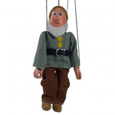 Sádrová marioneta Trpaslík Kýchal, 20 cm