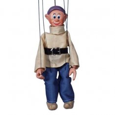 Sádrová marioneta Trpaslík Šmudla, 20 cm