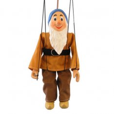 Sádrová marioneta Trpaslík Šťastko, 20 cm