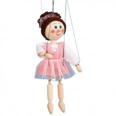 Drevená marioneta Baletka, 20 cm