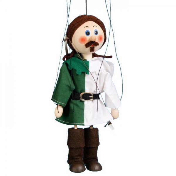 Drevená marioneta Lukostrelec, 20 cm