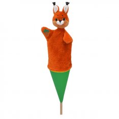 Kornútová bábka 3v1 Veverička s orieškom, 57 cm