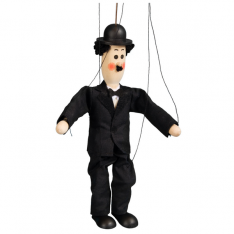 Drevená marioneta Chaplin, 20 cm