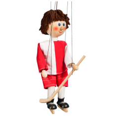 Drevená marioneta Hokejista, 20 cm