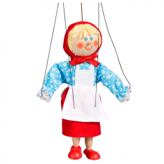 Drevená marioneta Karkulka, 20 cm