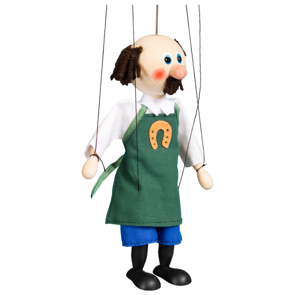 Drevená marioneta Kováč, 20 cm