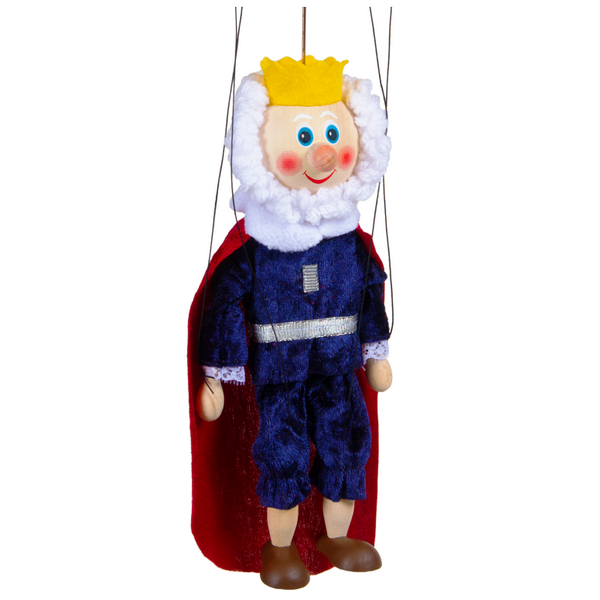 Drevená marioneta Kráľ, 20 cm