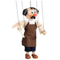 Drevená marioneta Obuvník, 20 cm
