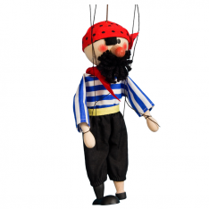 Drevená marioneta Pirát, 20 cm