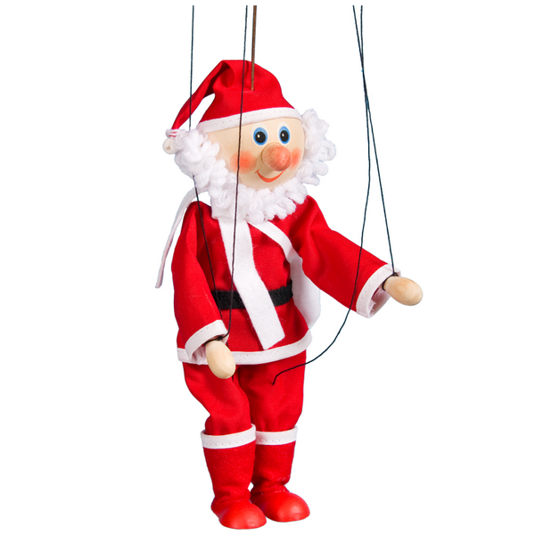 Drevená marioneta Santa Claus, 20 cm