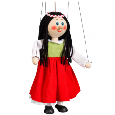 Drevená marioneta Tanečnica, 20 cm