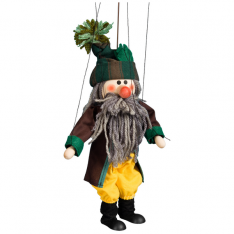 Drevená marioneta Troll, 20 cm