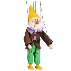 Drevená marioneta Trpaslík Hanblík , 20 cm