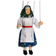 Sádrová marioneta Babička, 20 cm