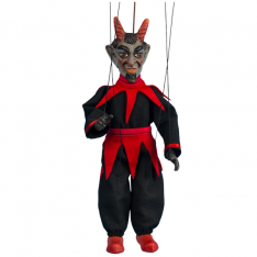 Sádrová marioneta Čert, 20 cm
