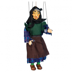 Sádrová marioneta Ježibaba, 20 cm