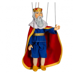 Sádrová marioneta Kráľ, 20 cm