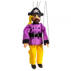 Sádrová marioneta Pirát, 20 cm