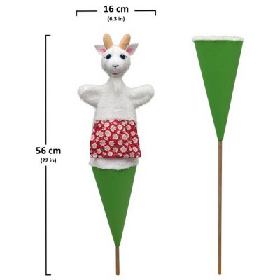 Kornútová bábka 3v1 Kozička, 56 cm