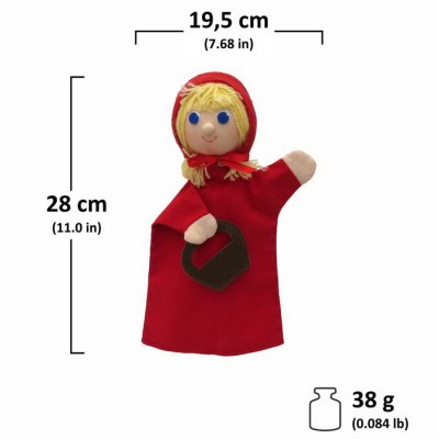 Maňuška klasická Karkulka - kolekcia L, 28 cm