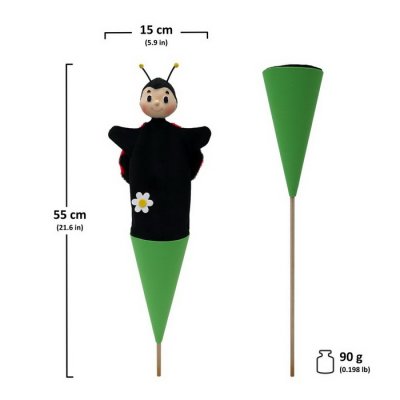 Kornútová bábka 3v1 Lienka, 55 cm