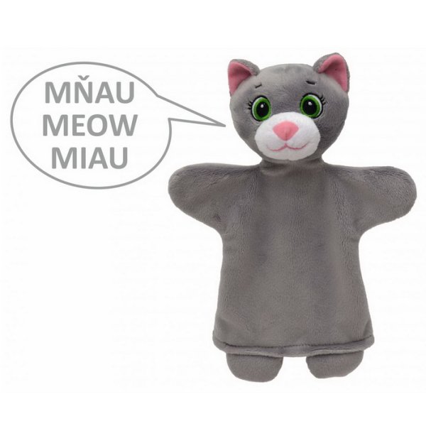 Maňuška zvuková Mačka, 26 cm