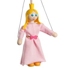 Drevená marioneta Princezná rúžová, 14 cm