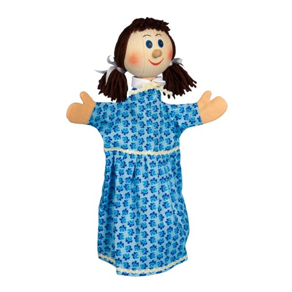 Maňuška s drevenou hlavou Marienka, 35 cm