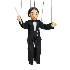 Sádrová marioneta Dirigent, 20 cm