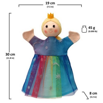 Maňuška klasická Princezná Dúhová, 30 cm