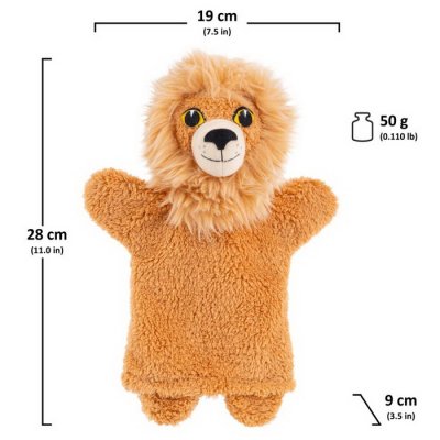 Maňuška s labkami Lev, 28 cm