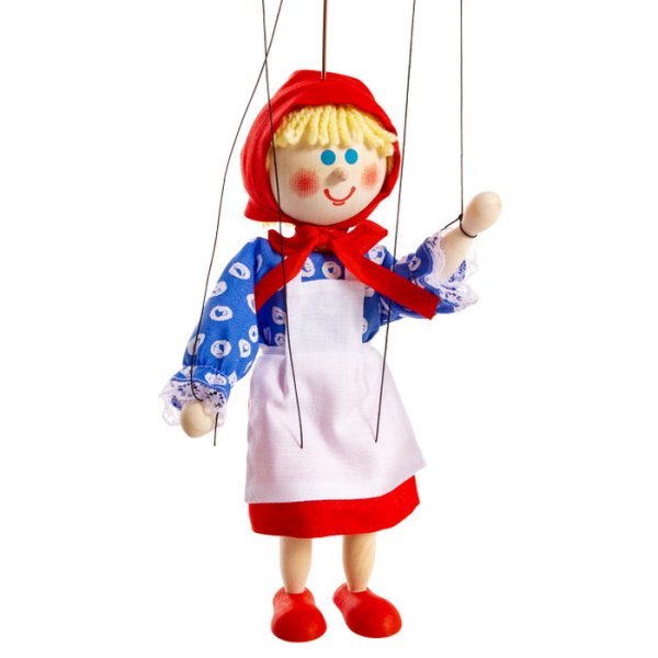 Drevená marioneta Karkulka, 20 cm