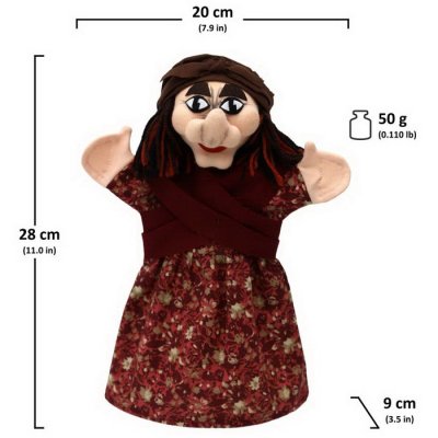 Maňuška klasická Ježibaba, 28 cm