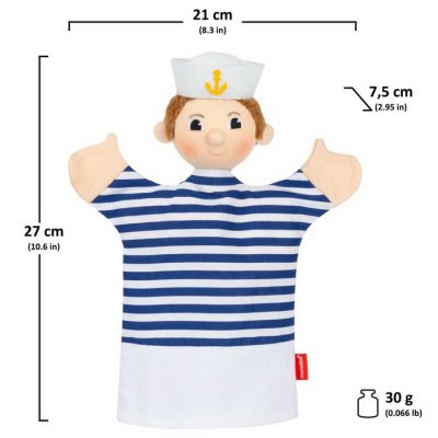 Maňuška klasická Námorník, 28 cm