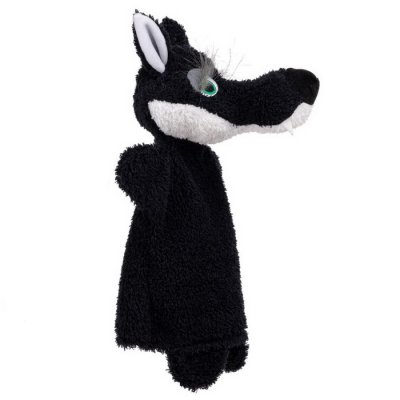 Maňuška Crazy Vlk čierny, 30 cm