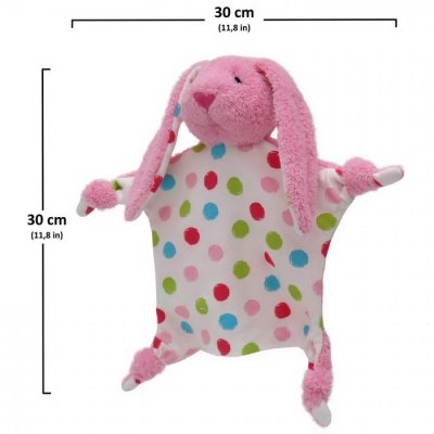 Uzlíková maňuška Zajačik ružový, 30 cm