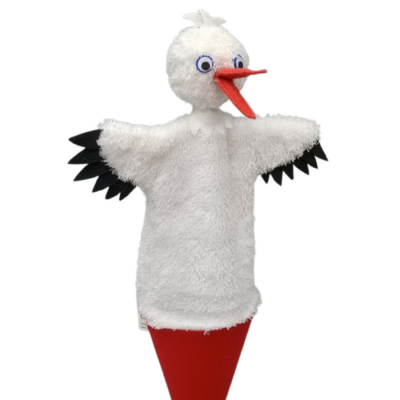 Kornútová bábka 3v1 Bocian, 55 cm