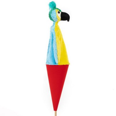 Kornútová bábka 3v1 Papagáj, 55 cm