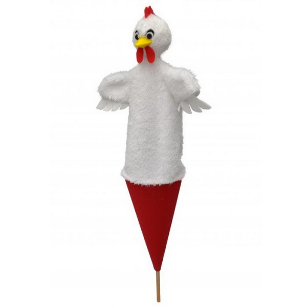 Kornútová bábka 3v1 Sliepočka biela, 55 cm