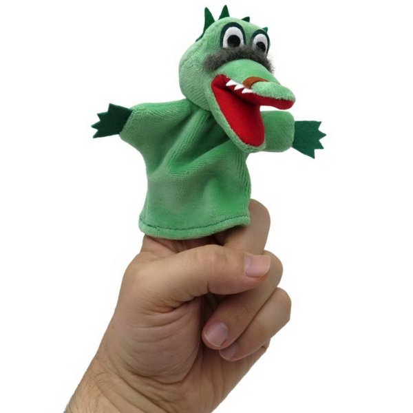 Prstová maňuška dráčik Dagobert, 12 cm