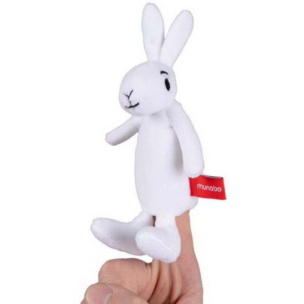 Prstová maňuška králik Bobek, 15 cm